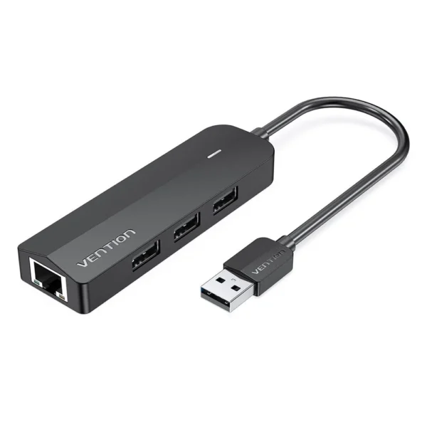 Vention 3-Port USB 2.0 Hub with 100M Ethernet Adapter