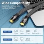 Vention 4K Flat HDMI Cable 2M Nylon Braided Zinc Alloy AASBH
