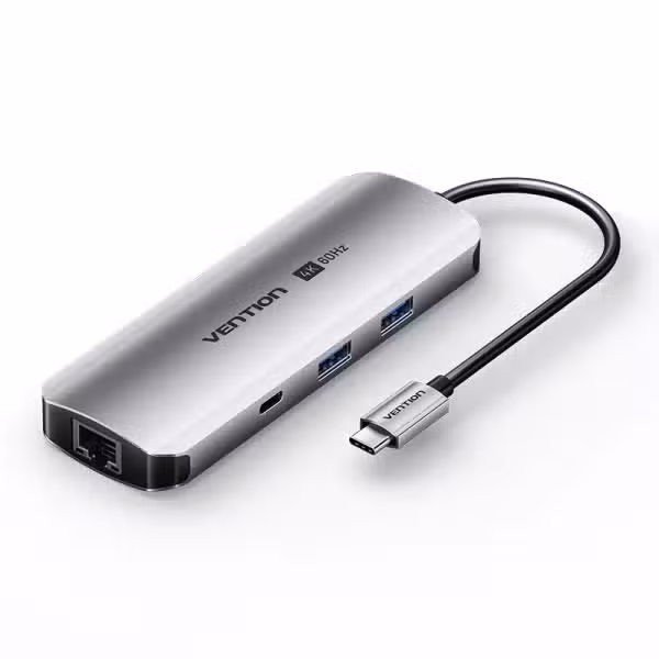 Vention CGNHA 9-in-1 USB-C Docking Station 4K HDMI VGA Gigabit Ethernet 100W PD