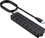 Vention CHXBO USB 3.0 Hub 7-Port with Individual Power Switches and DC 5V Adapter CHXBO-EU