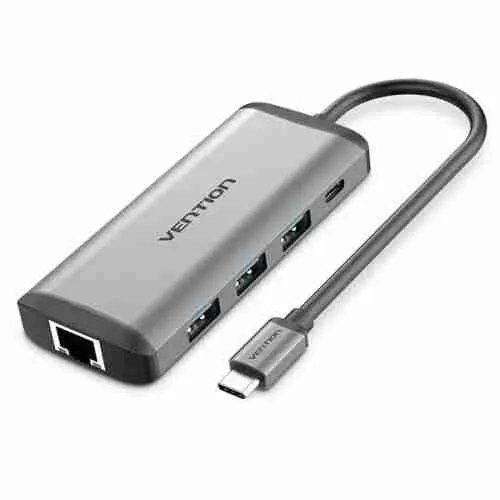 Vention CNDHB 8-in-1 USB-C Docking Station HDMI 4K, 87W PD, RJ45