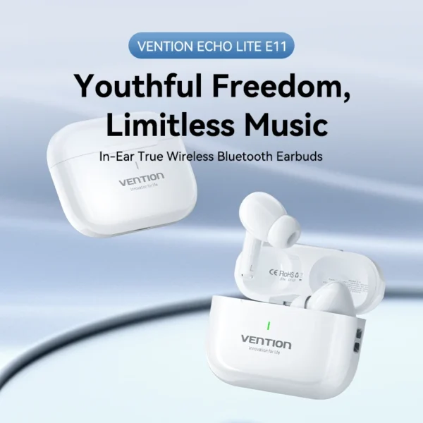 Vention Echo Lite E11 Bluetooth 5.3 Earbuds White NBVW0