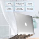 Vention Foldable Laptop Stand Aluminum Alloy 6-Level Adjustable Silver KDMI0