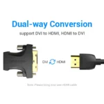Vention HDMI Female to DVI (24+1) Male Bi-directional Adapter