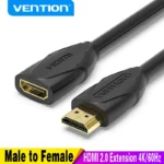Vention HDMI Female to Female Extension Cable 4K 60Hz 0.5m Black AAXBD