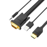 Vention ABIBG HDMI to VGA Cable 1.5m with Audio and USB Power