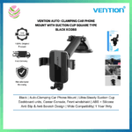 Vention KCOB0 Auto-Clamping Car Phone Mount with Suction Cup KCOB0