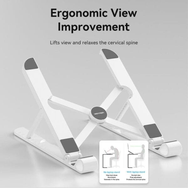 Vention KDNWO Ergonomic Laptop Stand White 7-Level Adjustable KDNWO