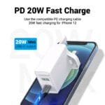 Vention QC67-UK-B 20W PD + 18W QC USB A+C Wall Charger QC67-UK-B