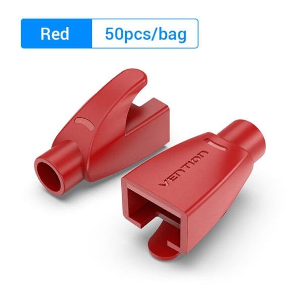 Vention RJ45 Strain Relief Boots Red PVC 50-Pack IODR0-50