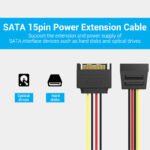 Vention SATA 15-Pin Power Extension Cable 0.3M Black KDABY