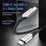 Vention TAAHF USB-C to USB-C 3.1 Gen 2 10Gbps 100W PD Cable 1M TAAHF
