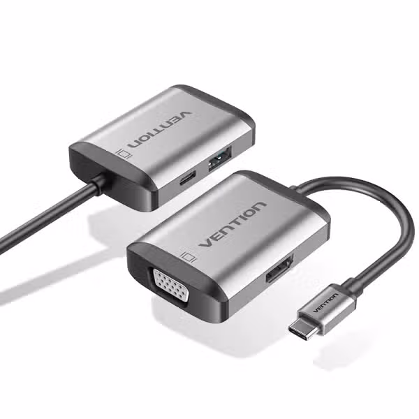Vention TOAHB 4-in-1 USB-C Hub 4K HDMI VGA USB 3.0 PD 100W