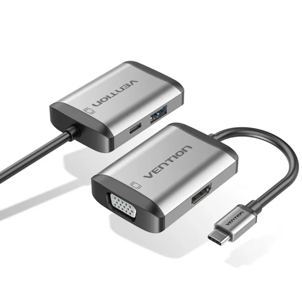 Vention TOAHB 4-in-1 USB-C Hub 4K HDMI VGA USB 3.0 PD 100W