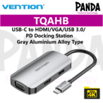 Vention TQAHB USB-C 4-in-1 Docking Station HDMI VGA USB 3.0 PD TQAHB