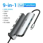 Vention TQLHB 9-in-1 USB-C Docking Station HDMI 4K RJ45 PD 100W TQLHB