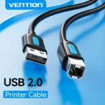 Vention USB 2.0 A Male to B Male Printer Cable 1M Black PVC COQBF