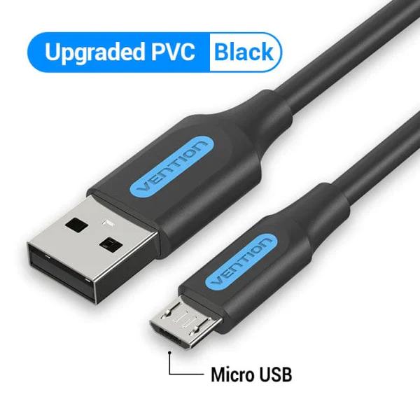 Vention USB 2.0 A to Micro-B 3A Cable 1.5m Black