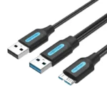 Vention USB 3.0 Cable A to Micro-B with USB 2.0 Power 1m (VAS-A62-B100)