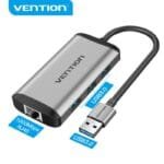 Vention USB 3.0 Hub 3-Port Gigabit Ethernet Aluminum CKBHB CKBHB
