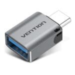 Vention USB 3.0 Male to USB-C Female Adapter Gray Aluminum Alloy 5Gbps CDPHO