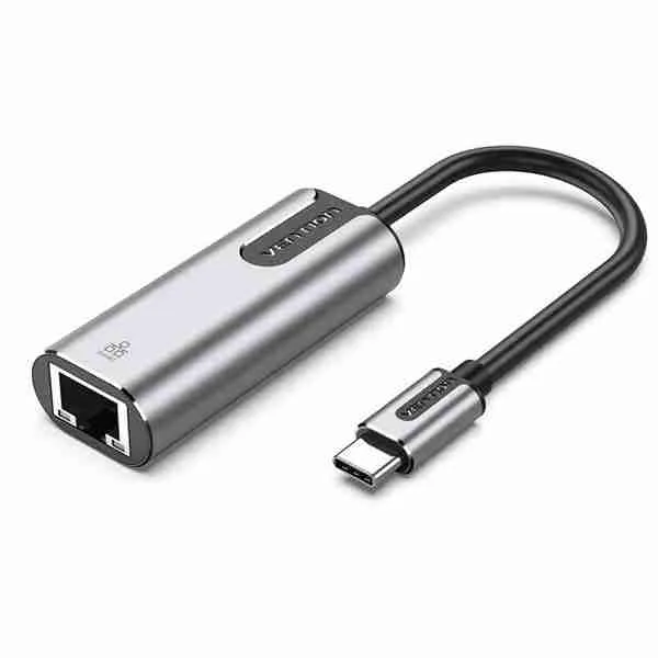 Vention USB-C Gigabit Adapter 10/100/1000Mbps Aluminum 0.15m