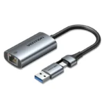 Vention USB-C & USB-A to Gigabit Ethernet Adapter 1000Mbps Aluminum