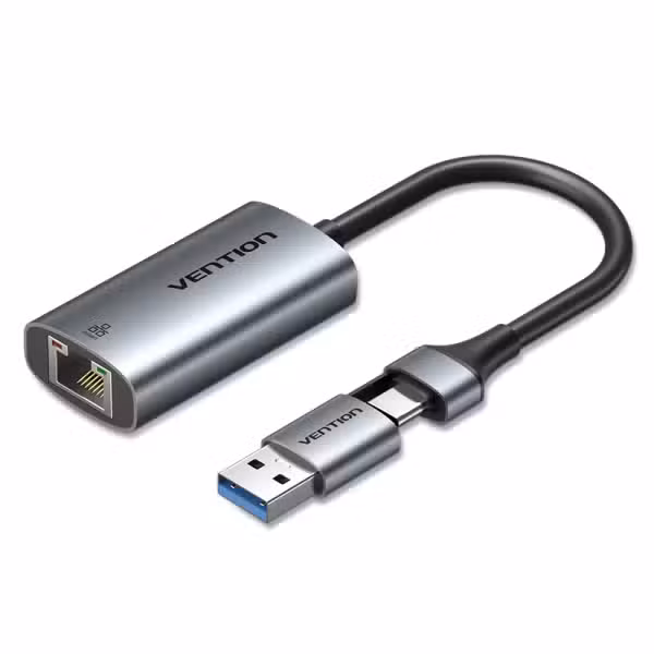Vention USB-C & USB-A to Gigabit Ethernet Adapter 1000Mbps Aluminum
