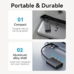 Vention USB-C + USB-A to HDMI Adapter 4K 0.15m Aluminum Alloy ACYHB