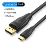 Vention USB-C to DisplayPort 8K 60Hz Cable 1.5M Black CGYBG
