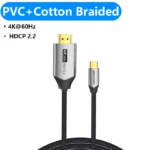 Vention USB-C to HDMI Cable 1M 4K 60Hz Cotton Braided CRBBF