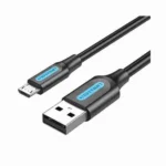 Vention USB Micro-B Cable 2.0 A Male 3A 1M Black