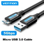 Vention USB Micro-B Cable 2.0 A Male 3A 1M Black COLBF