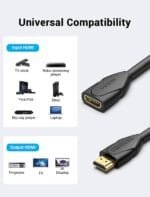 Vention VAA-B06-B100 HDMI Extension Cable 1M 4K 60Hz VAA-B06-B100