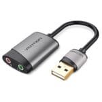 Vention VAB-S15-B USB External Sound Card Metal CTIA Adapter VAB-S15-B