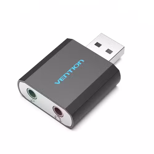 Vention VAB-S17-B USB External Sound Card Aluminum Alloy