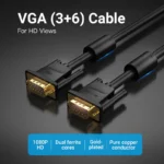Vention VGA 3+6 Male to Male Cable 20M with Ferrite Cores DAEBQ