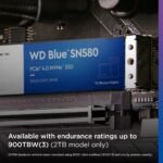 WD Blue SN580 500GB NVMe PCIe Gen 4.0 M.2 2280 SSD WDS500G5B0E