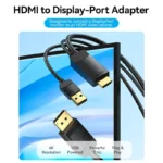 Vention ABJBG HDMI to DisplayPort Cable 1.5M 4K@30Hz - Image 2
