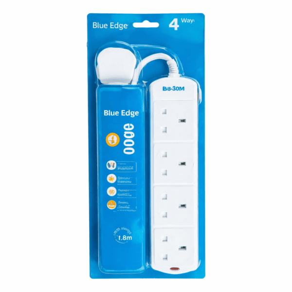 Blueedge BE-304 4-Way Extension Socket 13A Individual Switches BL 4WAY