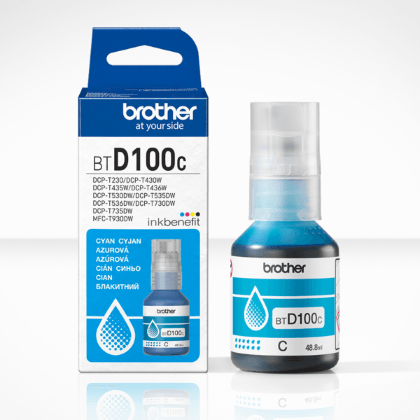 Brother BTD100C Cyan Ink Bottle 5000 Page Yield BTD100C
