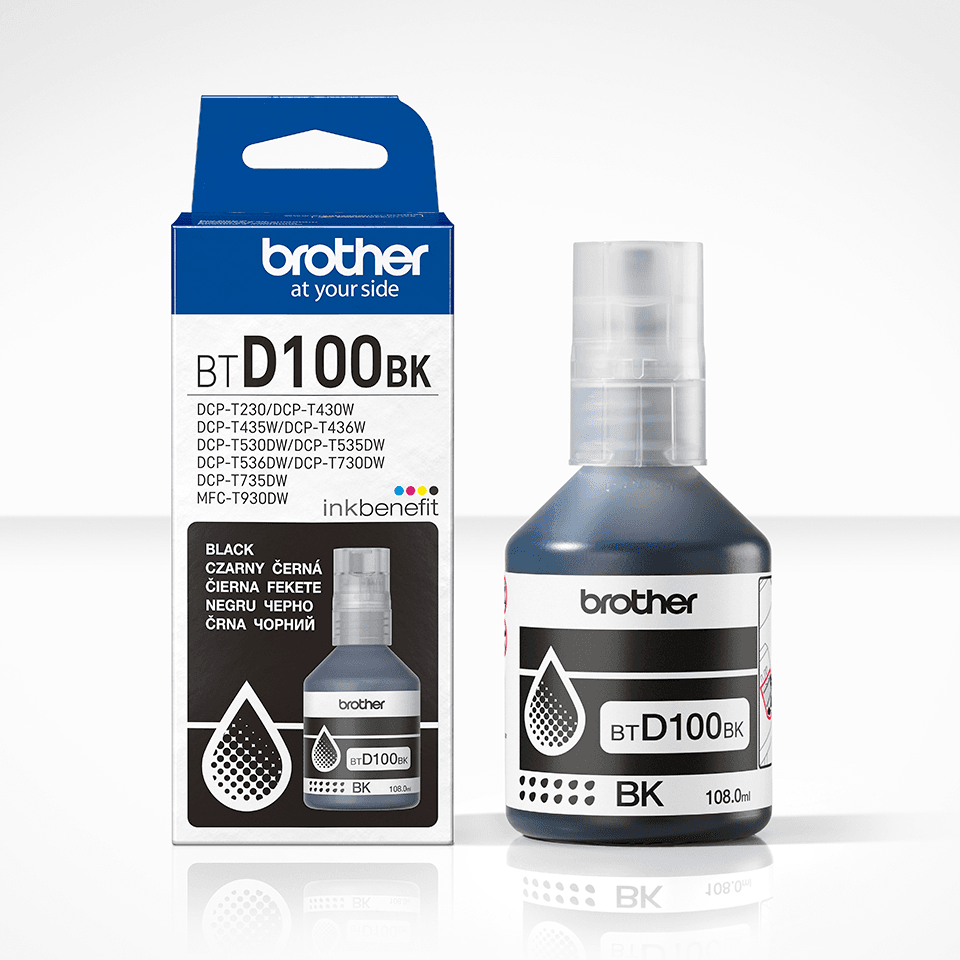 Brother BTD100K Black Pigment Ink Bottle 7500 Page Yield Brother BTD100K Black Pigment Ink Bottle 7500 Page Yield BTD100K