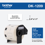 Brother DK-11209 29mm x 62mm Small Address Labels 800 Count DK-11209