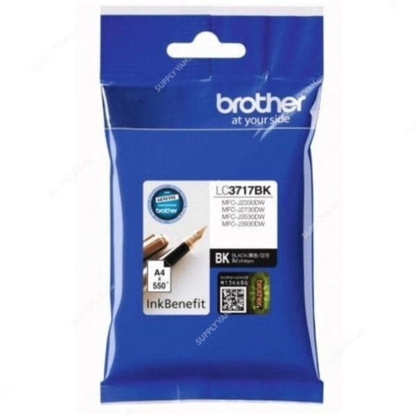 Brother LC3717BK Black Ink Cartridge 550 Pages LC3717BK