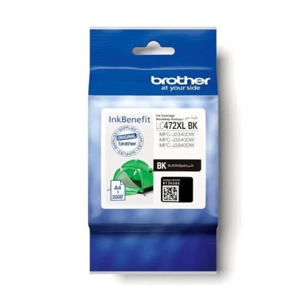 Brother LC472XLBK High Yield Black Ink Cartridge 3000 Pages LC472XLBK