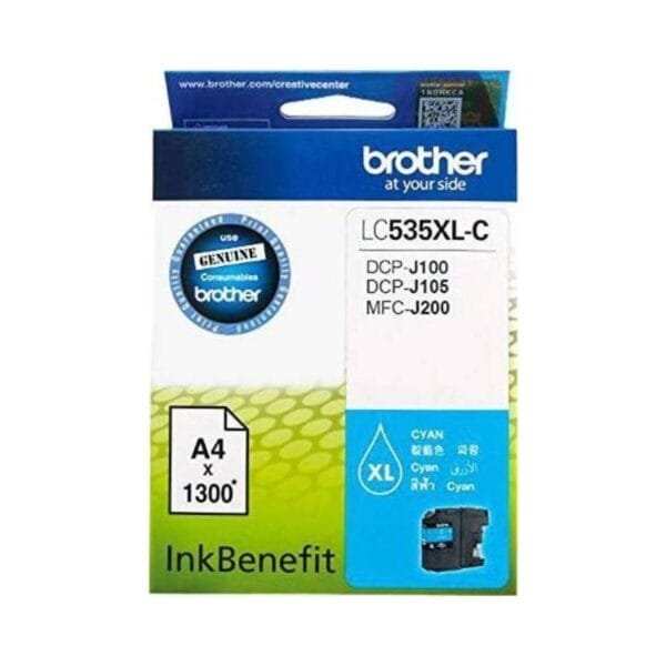 Brother LC535XL C Cyan High Yield Ink Cartridge 1300 Pages LC535XL C