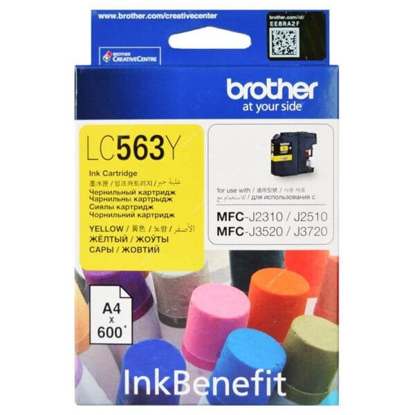 Brother LC563Y Ink Cartridge Yellow High Yield 600 Pages LC563Y