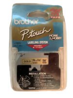 Brother M-821 9mm Black on Gold P-touch Tape 8m M-821