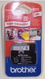 Brother M-K222 9mm Red on White Label Tape (8m) M-K222