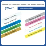 Brother M-K233 12mm Blue on White Non-Laminated Label Tape (8m) M-K233